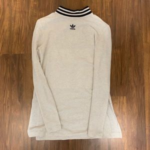 Adidas 3 Stripes Mock Neck Long Sleeve with Slits